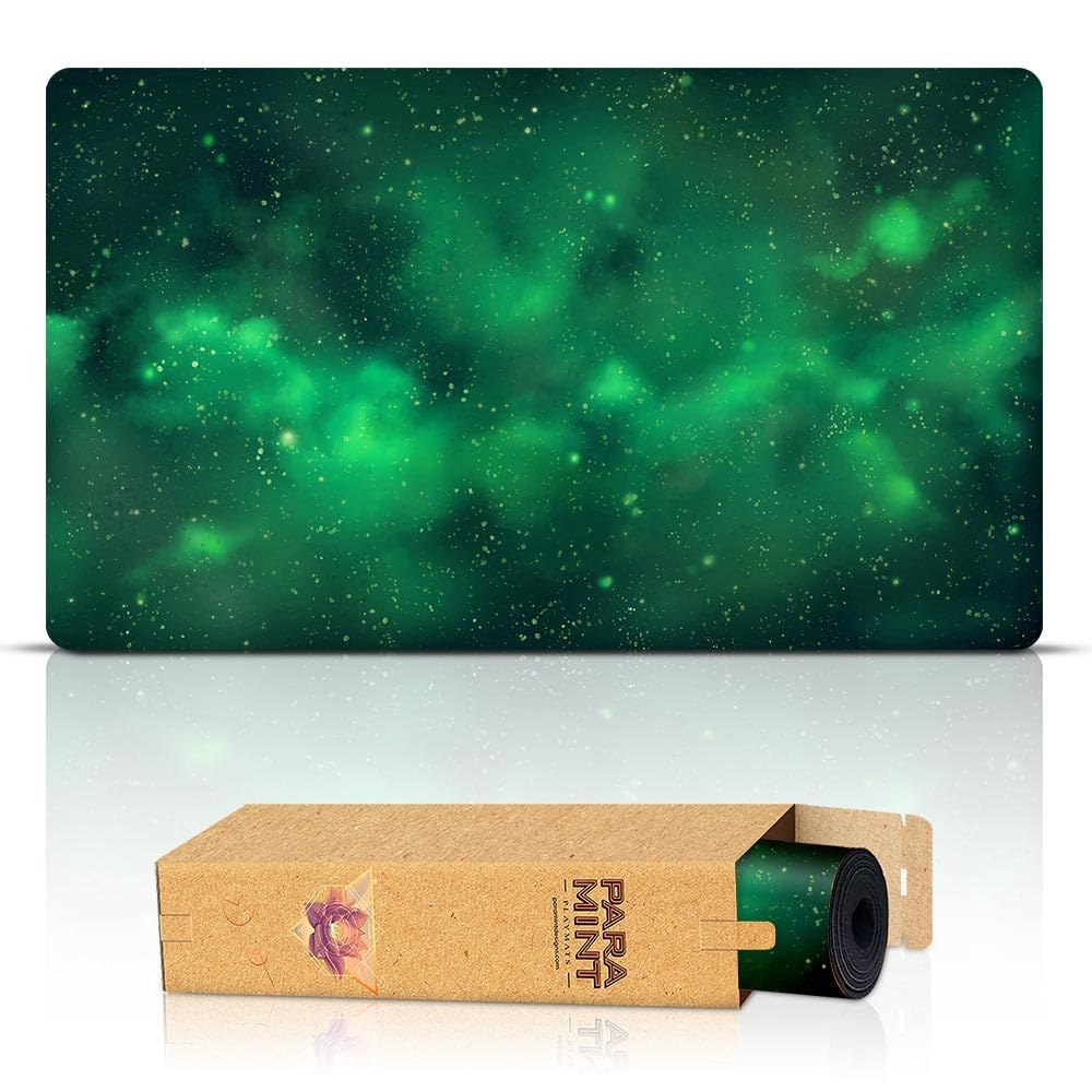 Paramint Cosmic Green (Stitched) - MTG Playmat - Compatible with Magic The Gathering Playmat - Play MTG, YuGiOh, TCG - Original 