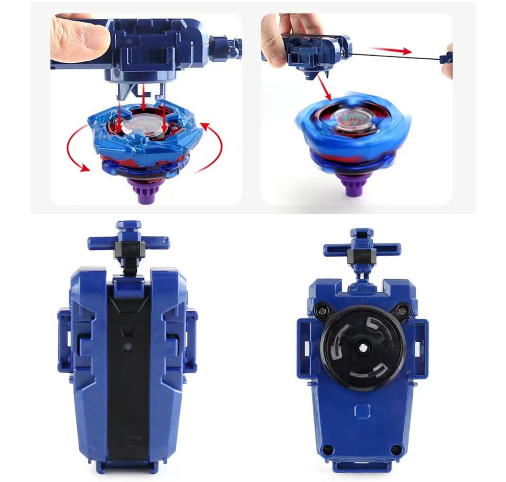 MUSTYBELT Bey Battling Set  Spinning Top Gyro Set  Tops Burst cutting edge Toy Combat Battling Game  Cool Spinning & Launchers with Top Stadium  Great Gift for Boys