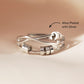 Storyjewellery Crossover Fidget Rings For Women, Anxiety Ring For Women,Birthday Christmas Gifts For Women (Alloy 07)