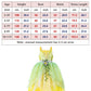 Axaxa Princess Tiana Costume For Girls Tiana Dress Princess And The Frog Costume With Headband Birthday Halloween Fancy Party Dress 2-11T