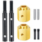 MORLORDY RC Portal Drive Stub Axle 13mm Extension Brass Hex Adaptor Set for 1/10 Scale RC Crawler Car SCX10 III AXI03007 JLU AXI