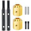 MORLORDY RC Portal Drive Stub Axle 13mm Extension Brass Hex Adaptor Set for 1/10 Scale RC Crawler Car SCX10 III AXI03007 JLU AXI