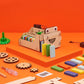 Kiwico - Domino Machine, Wooden Domino Set For Family Games With 100 Dominoes And Wood Domino Robot, For Kids Ages 9+