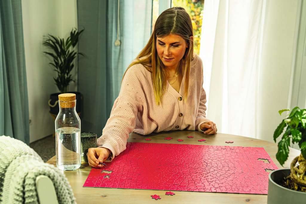 Ravensburger Krypt Pink 654 Piece Jigsaw Puzzle For Adults - 16564 - Every Piece Is Unique, Softclick Technology Means Pieces Fi