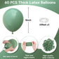 Jobkoo Sage Green Balloons 5 Inch, 60 Pcs Small Eucalyptus Olive Vintage Green Balloon 5'', Mini Matte Dusty Dark Avocado Green