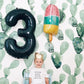 Number 4 Balloon 40 Inch Large Black Jumbo Digit Mylar Foil Helium Black Balloons For 4Th Birthday Party, Number 4 14 40 Balloon