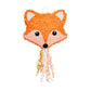 BLUE PANDA Pull String Fox Pinata - 16x13x3 In, Orange Paper, Ideal for Woodland Baby Shower & Birthday Party Decorations