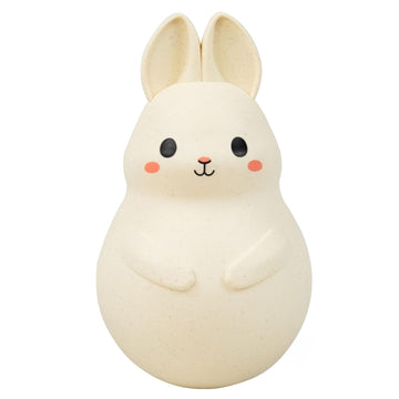 Tiger Tribe Roly Poly - Bunny, Tummy Time Baby Infant Toy, Wobbling, Soothing Sensory Toy, Gentle Tinkling Sound, Eco Bioplastic