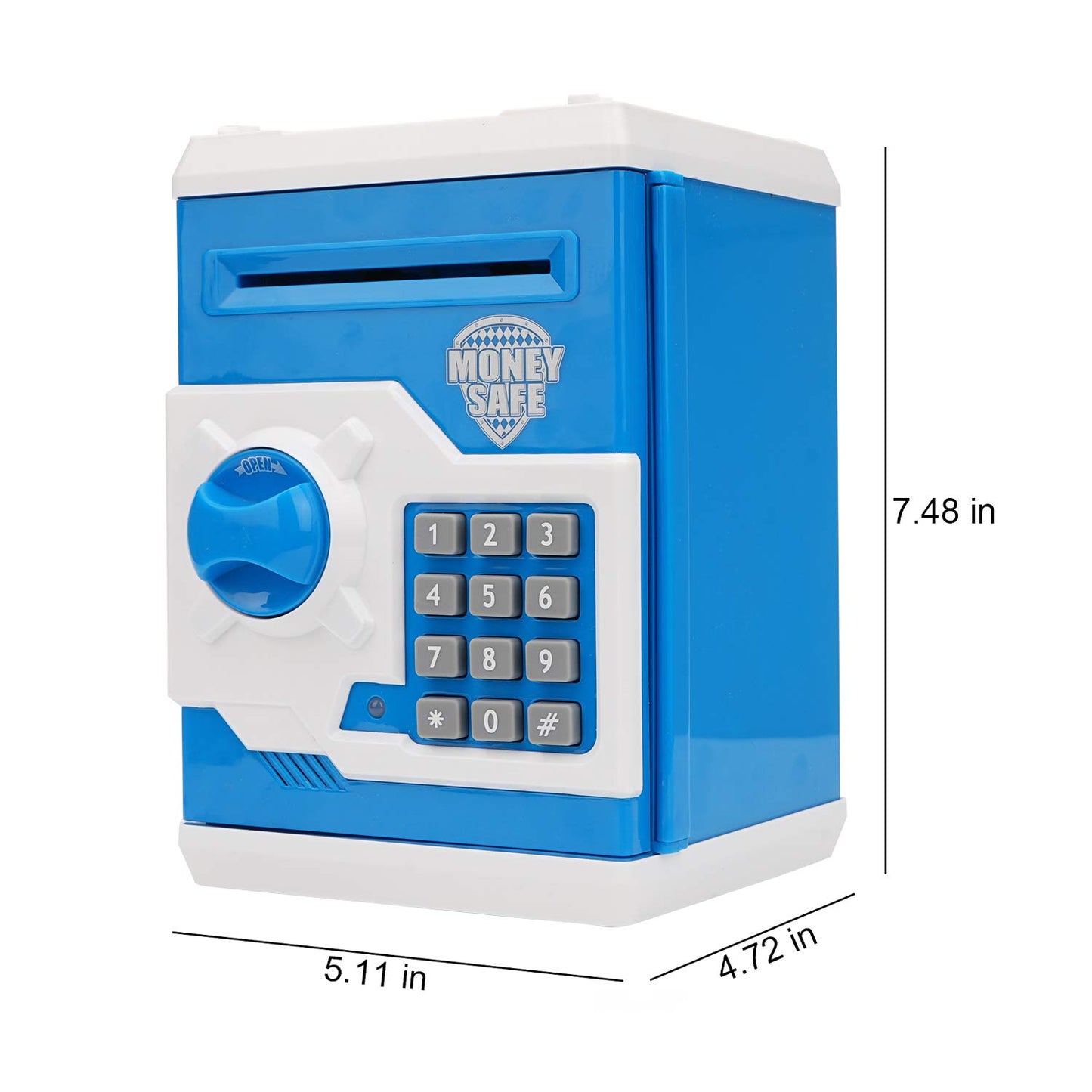 Adevena Electronic Piggy Bank, Mini ATM Password Money Bank Cash Coins Saving Box for Kids, Cartoon Safe Bank Box Perfect Toy Gi