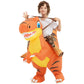 Goosh Inflatable Dinosaur Costume Kid Riding Air Funny Blow Up Dinosaur Costume For Halloween Cosplay Party(7-10 Yrs)