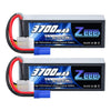 Zeee 4S Lipo Battery 3700mAh 60C 14.8V Soft Case Battery with EC5 Plug for RC Airplane Helicopter RC Boat UAV Drone FPV RC Car T