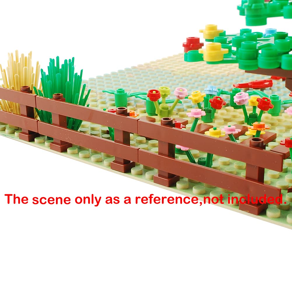 BAENRCY 50pcs Fence Building Blocks Pieces City Accessorices House Sencery Accessories House Fence Set Building Bricks Kit DIY Building Set Compatible All Major Brands (#3)