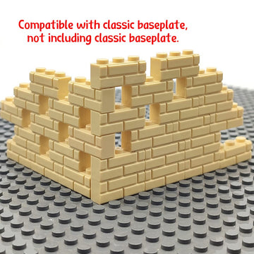 Zhx Masonry Profile Bricks Bulk Khaki Color Diy Building Block Toy For Wall Parts And Pieces Compatible For Major Brand 1X3 Brick 150Pcs