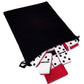 Marion Domino Double Six 6 Two Tone Red And White Tiles Jumbo Tournament Professional Size With Spinners In Black Elegant Velvet Bag