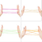 Poen 10 Pieces Cats Cradle String Finger Game String Cats Cradle String Game Book Toy Supplies, 65 Inch Long, 10 Colors