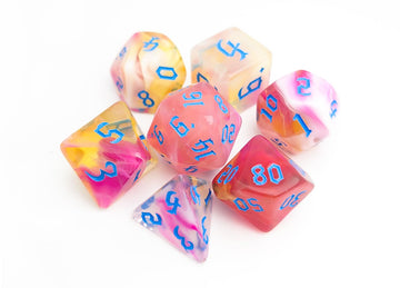 Vvpesca Pink D&D Dice Set - Polyhedral Dice Set For Dnd, Coc Accessories, Ttrpgs, Dungeon And Dragons, Role Playing Games - D20