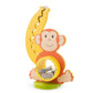 AORCMITN Wooden Monkey & Banana Piggy Bank for Kids Boys & Girls, Wood Interactive Coin Bank with Clear Belly, Saving Money Toy,