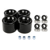 UJEAVETTE Skateboard Wheels with Bearings 60Mm Wheels Set of 4 Black Black Cover