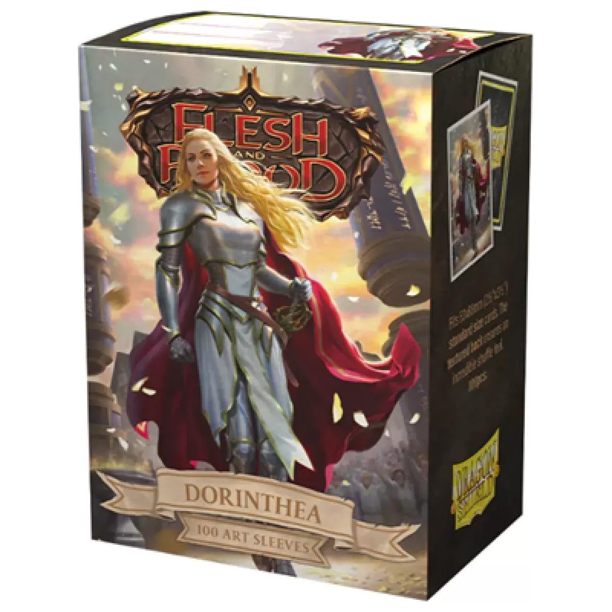 Dragon Shield Sleeves - Limited Edition Matte Art: Flesh And Blood: Dorinthea Ironsong 100 Ct -Compatible With Pok  Mon, Magic T
