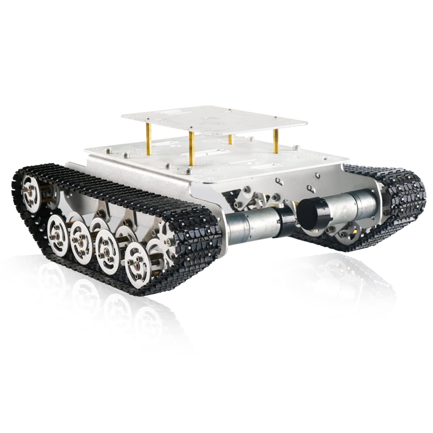 Professional Shock-Absorbing Metal Robot Tank Chassis With Dc Encoder Motor For Arduino/Raspberry Pie, Tracked Suspension Absorp