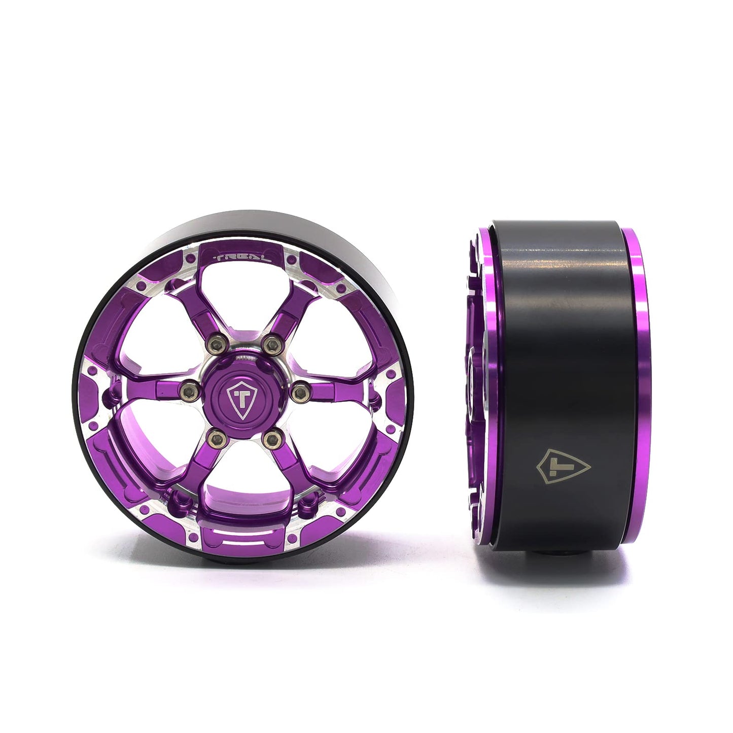 TREAL 1.9 Beadlock Wheels, Six-Spoke Amazing Look,Top-Notch Aluminum Durable 1.9 Crawler Wheels,Heavy Weight Upgrades for 1:10 H
