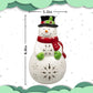 Lihome Snowman Decorations - Led Ceramic Snowman Christmas Decorations For Bedroom Unique Gifts For Mom Grandma