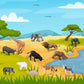 Ruson 12 Pcs Mini Safari Animals Figures Toys, Realistic Jungle Zoo Animal Figurines Cake Topper Toy Set Christmas Birthday Easter Egg Gift Party Supplies For Kids Toddlers