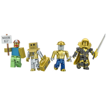 Roblox Action Collection - 15Th Anniversary Roblox Icons Gold Collector'S Set [Includes Exclusive Virtual Item]