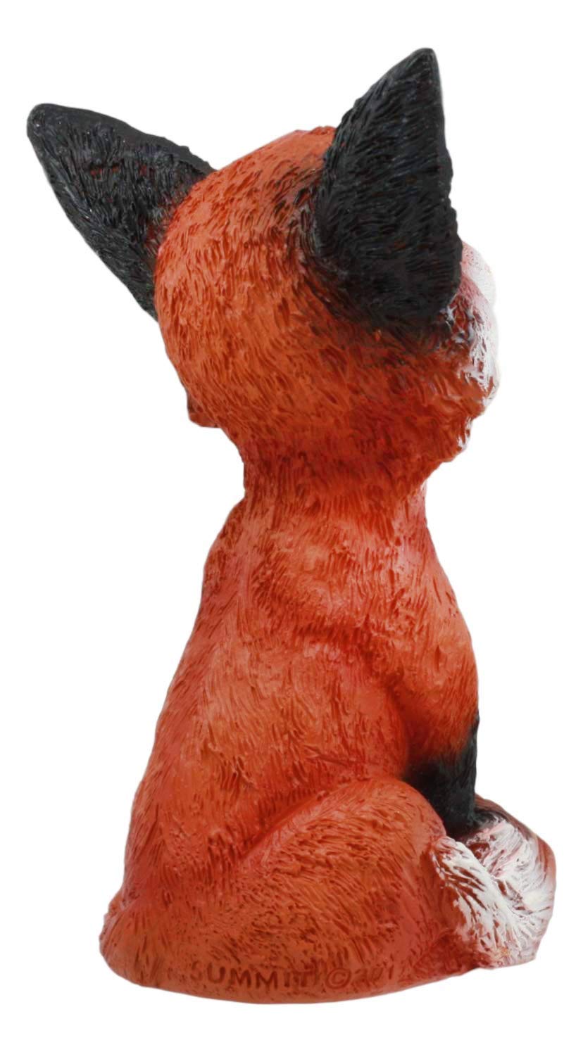 Mulandd YTC Brown and Black Smiling Fox TeeHee Themed Decorative Figurine Statue