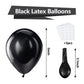 Bezente Black Balloons Latex Party Balloons - 150 Pack 5 Inch Matte Black Helium Balloons For Black Themed Birthday Graduation B