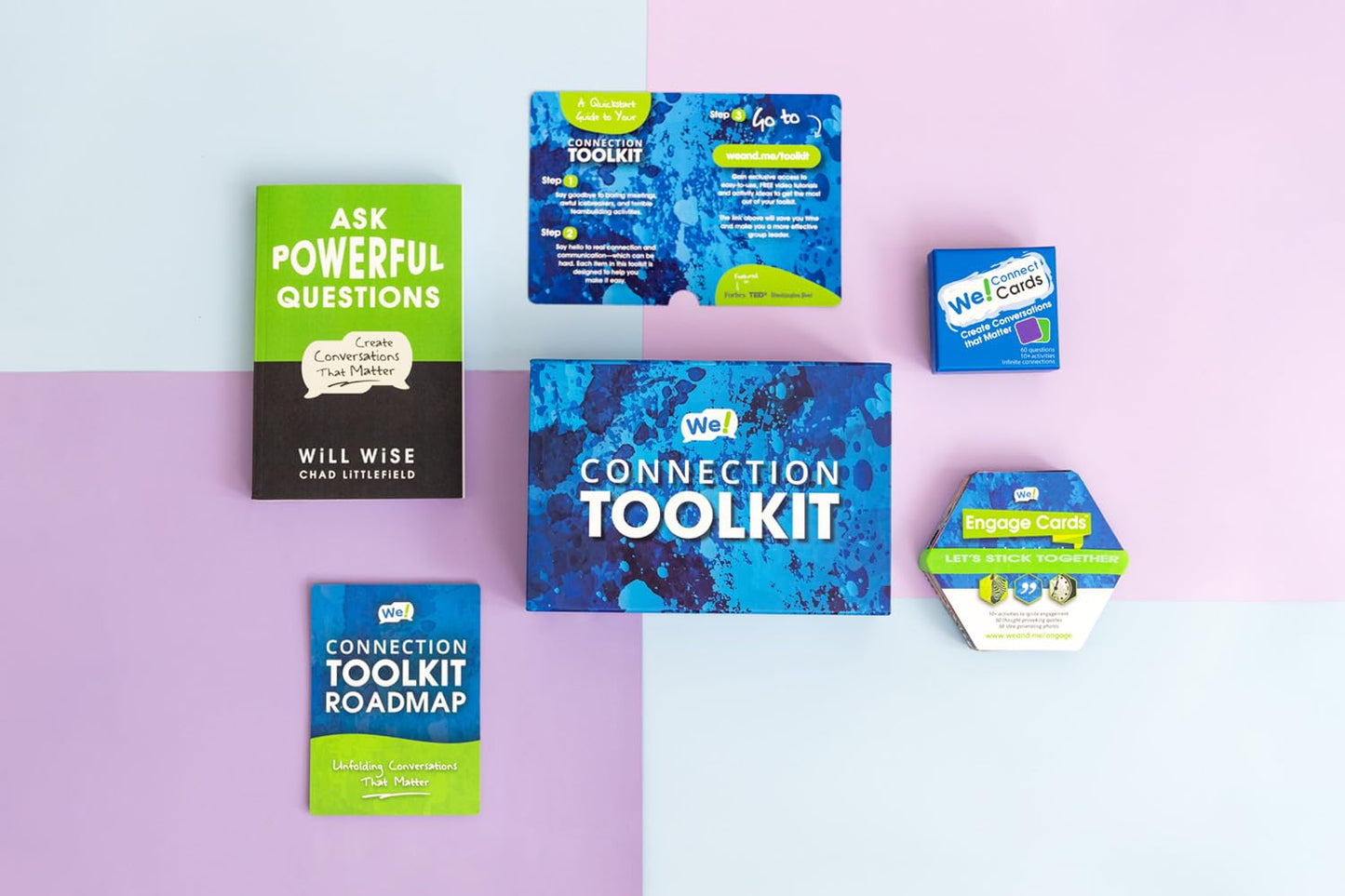 We! Connection Toolkit - Icebreaker Conversation Cards | Team Building Games | Recycled Paper, Durable Design