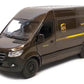 Kinsmart - Mercedes-Benz Sprinter Ups Edition Cargo Van, 1:48 O Scale Die Cast Metal Model Toy Van, Pull-Back Action