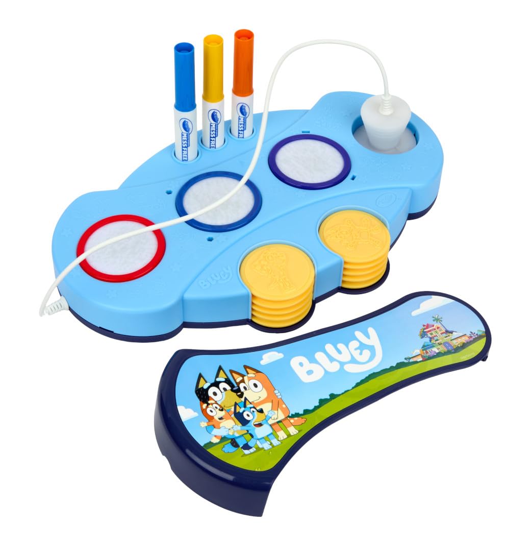 Crayola Magic Light Up Bluey Stamper Art Set - Mess-Free Coloring & Stamping Kit for Toddlers, Ages 3-5, Plastic, Model 750273