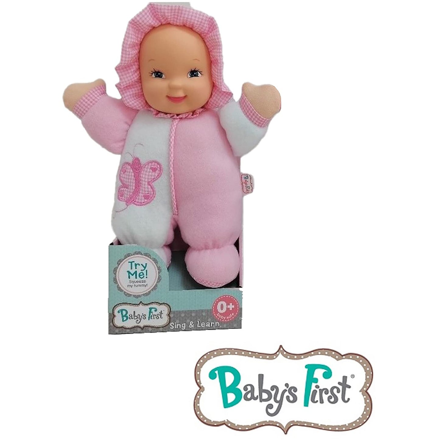Baby'S First Goldberger 11' Soft & Snuggle Butterfly Doll - Baby'S 1St Doll, Machine Washable, Safe For Children & Infant, Ages 0 Months & Up