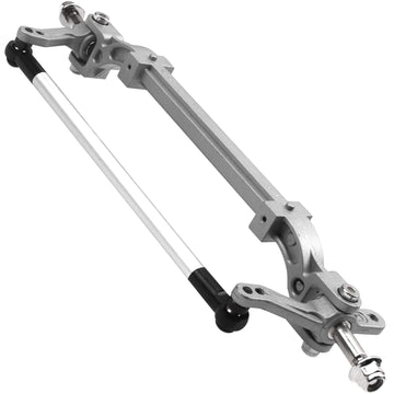Vgoohobby Metal Front Axle Steering Link Rod Pole Wheel Axle Compatible with Tamiya 1/14 RC Tractor Truck (Silver)