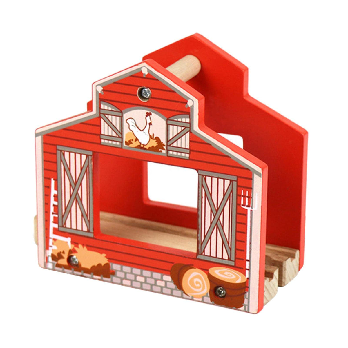Zoomella Wooden Railway Train Set Building Accessories For Kids Gift Chicken House| Wooden & Handcrafted Toys|Toys & Hobbies | W
