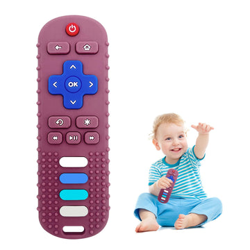 Ersihua Silicone Teething Toys For Babies, Remote Control Shape Silicone Teethers, Cute Chew Toys For Boys And Girls,Bpa Free Te