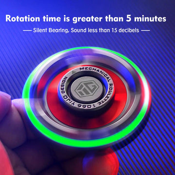 Fidget Spinners For Adults And Kids, Stress Anxiety Adhd Relief Figets Toy, Metal Finger Hand Spinner Toys With Luminous Light,