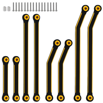RZXYLRC Heavy Brass High Clearance Links Chassis Rod Set for 1/24 RC Crawler SCX24 AXI90081 Deadbolt AXI00004 B17 Upgrade Parts