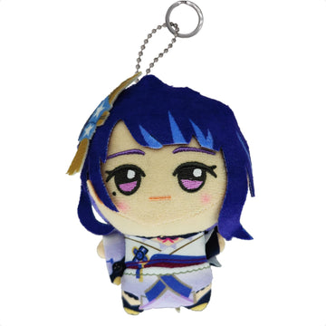 Kooliya Small Size Genshin Impact Figure Plush Doll - Raiden (4 Inch), Keychain Anime Figure Soft Stuffed Gift For Game Fans (Ra