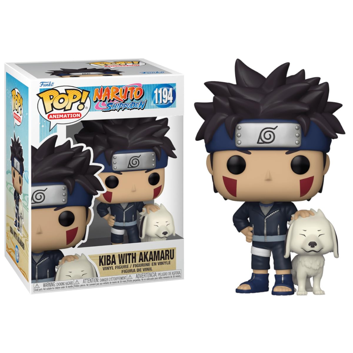 Funko Pop! Animation Naruto Kiba with Akamaru - Vinyl Figure, Multicolor, Model 49804, 1 Count