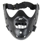 Nezababy Hannibal Lecter Mask Cosplay The Silence Of The Lambs Half Face Killer Prop Resin (Black)