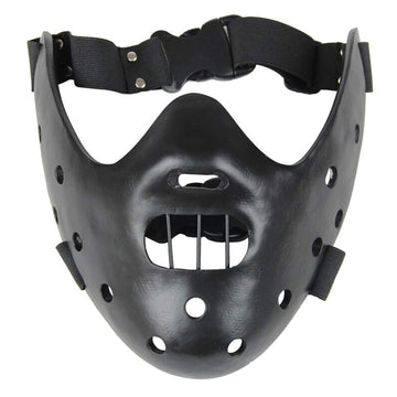 Nezababy Hannibal Lecter Mask Cosplay The Silence Of The Lambs Half Face Killer Prop Resin (Black)