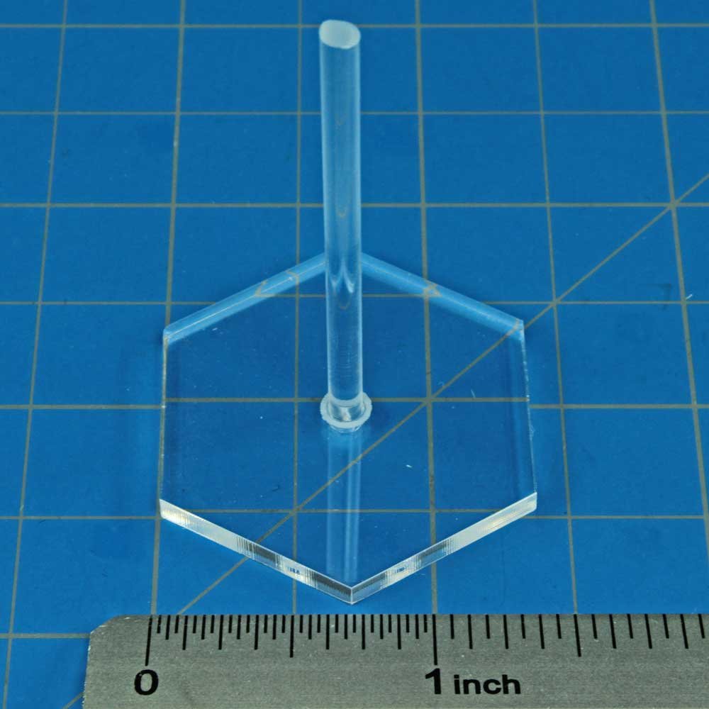 Litko Acrylic Flight Stands | Hexagon | 3Mm Clear Hexagonal Flight Base With Flight Peg (1.375-Inch)