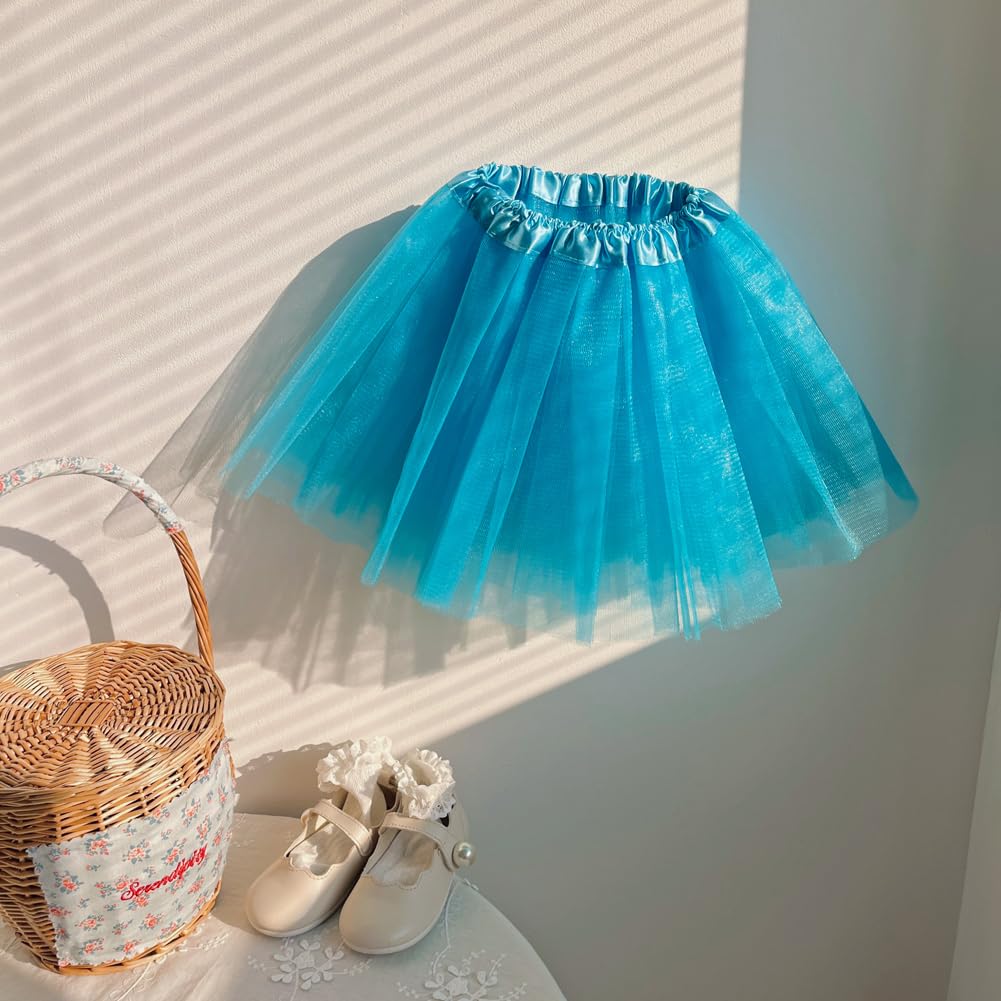 Bgfks Tutu Skirt For Girls,5 Pack Princess Party Favor Dress Skirt Set With Hairclips For 2-8 Years.(Red)