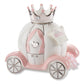 Baby Aspen Ceramic Porcelain Princess Carriage Piggy Bank, For A Baby Shower Or Baby Girl Room Decor, Pink/Silver/White