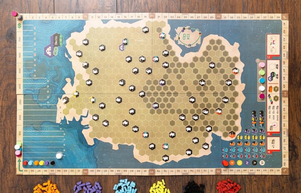 Capstone Games Ride The Rails: France & Germany Expansion - Strategy Board Game for 3-5 Players, Ages 14+, 45-60 Min Play Time, Multicolor
