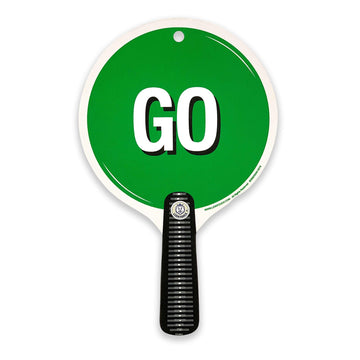 Liontouch - Stop & Go Sign, Red & Green – 8.9 X 5.5 In | Durable & Reversible Lollipop-Shaped Foam Toy Paddle For School Patrolling Kids | Ideal For Teaching Children Traffic & Street Safety