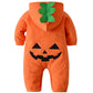 Acehcear Baby Pumpkin Costume Baby Halloween Costumes Kids Hooded Romper Orange Onesie Unisex 6-9 Months