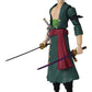 Bandai Anime Heroes One Piece Figures Roronoa Zoro Action Figure, Articulated Zoro Anime Figure With Swappable Arms And Faces, One Piece Action Figures Pirate Toys Range, 17 Cm